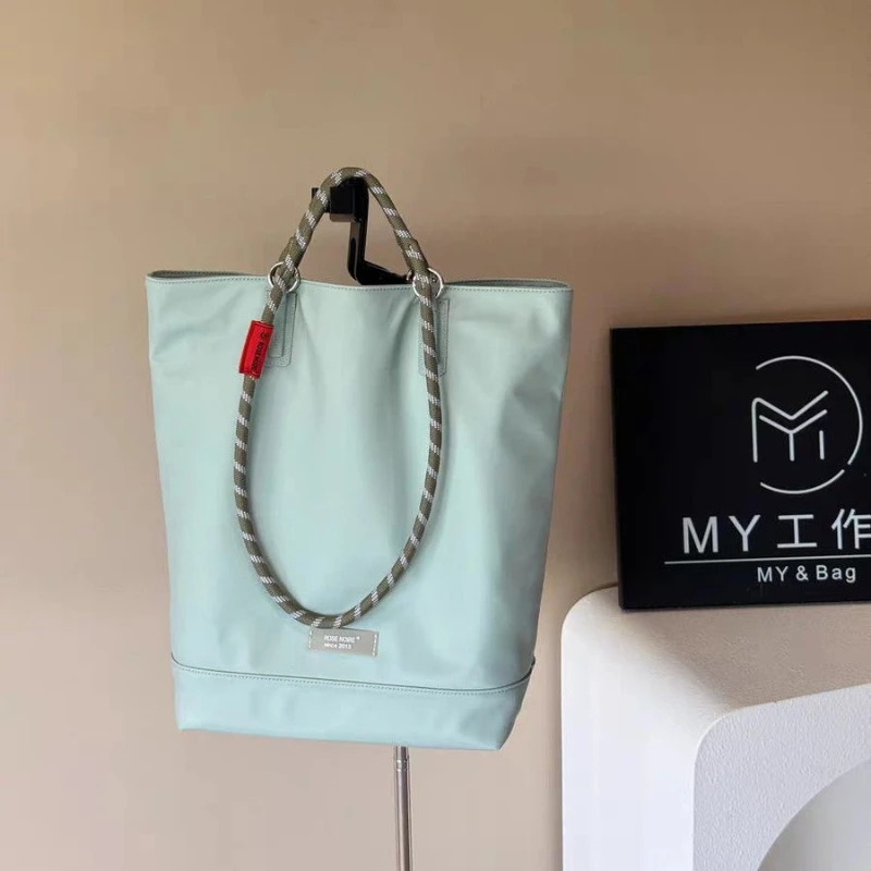 Lightweight Waterproof Nylon Shoulder Tote Bag, Large Capacity Casual Handbag Daily Commute Mommy Storage Bag