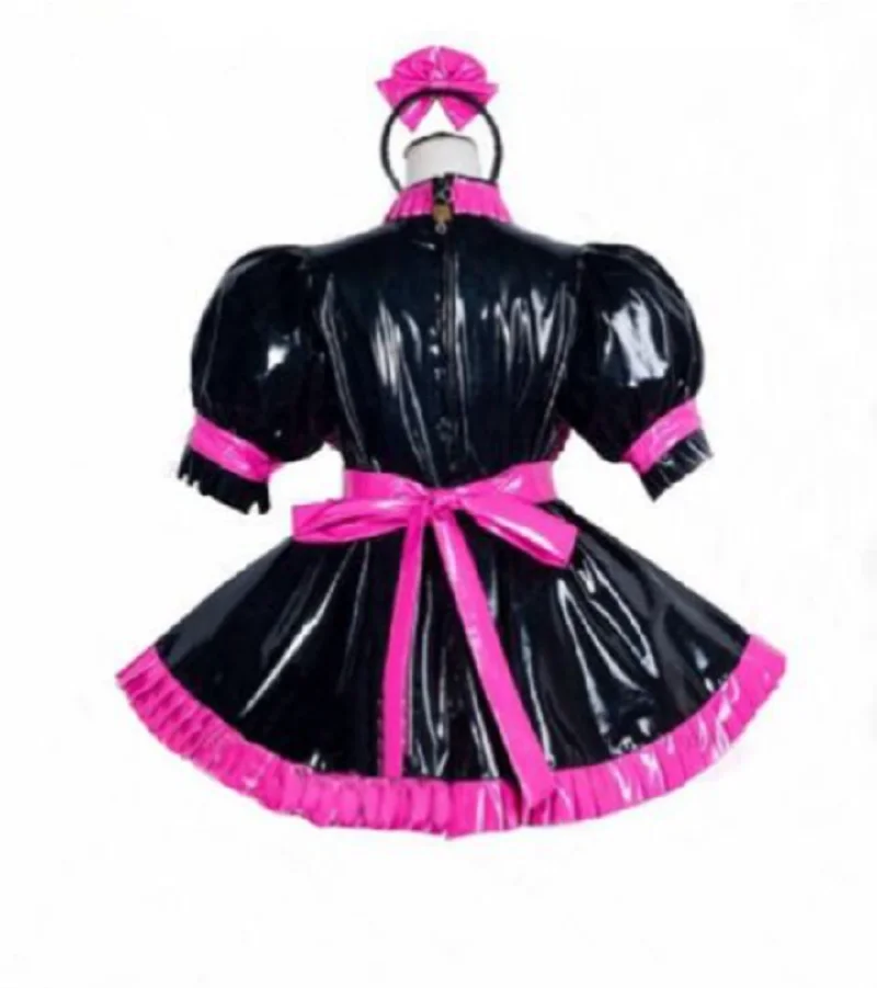 Hot Selling New Girls Girl Maids Can Lock in PVC Dresses Role Changers Parties Daily Unisex Dressing Role-playing Costumes CD/T