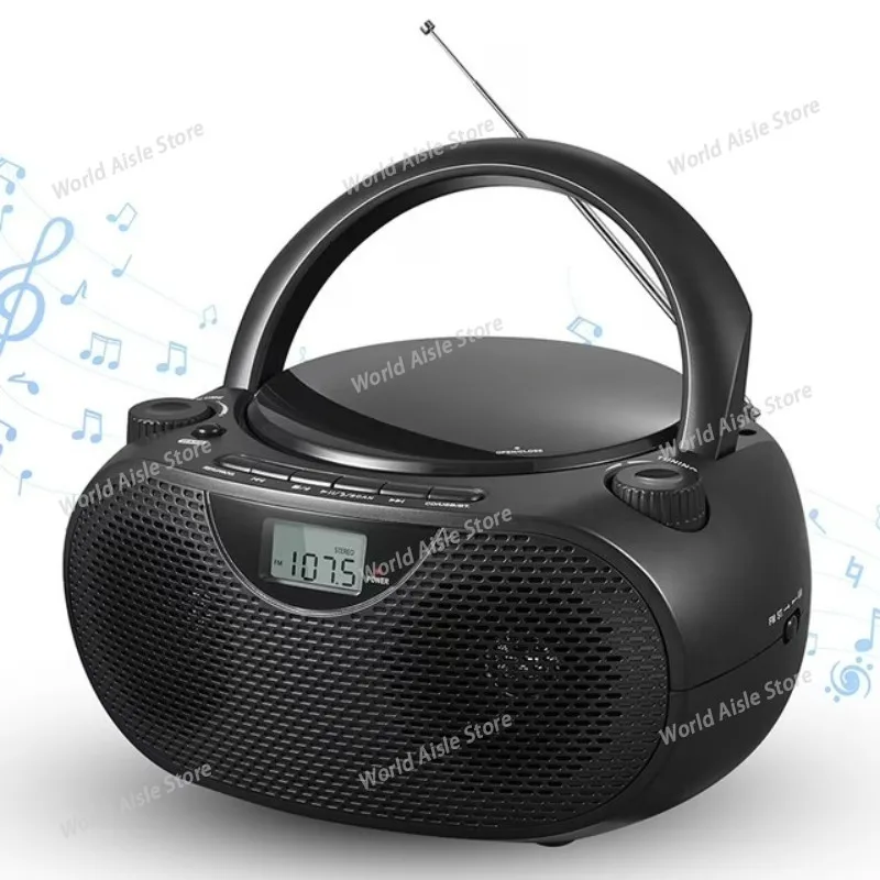 CD Player Portable Boombox with Bluetooth AM/FM Radio USB Port Portable CD Player Stereo Sound Speaker MP3 Playback