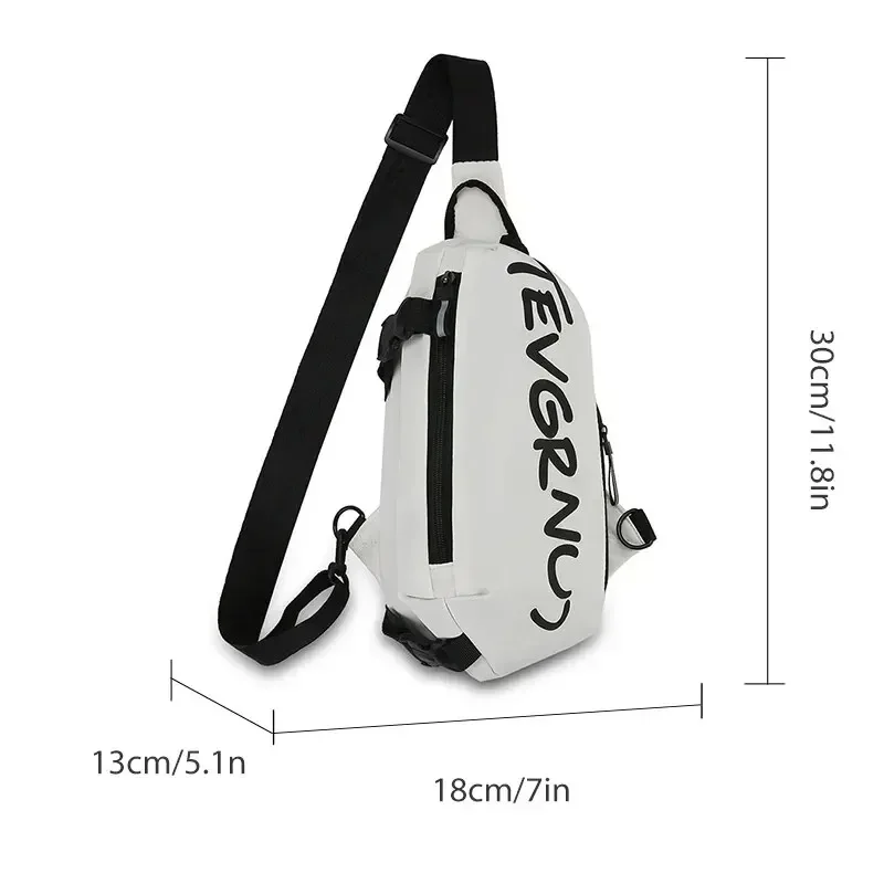 Fashionable 2024 Autumn Winter Nylon Chest Bag Trendy Women Shoulder Bag Sports Leisure Men Crossbody Bag