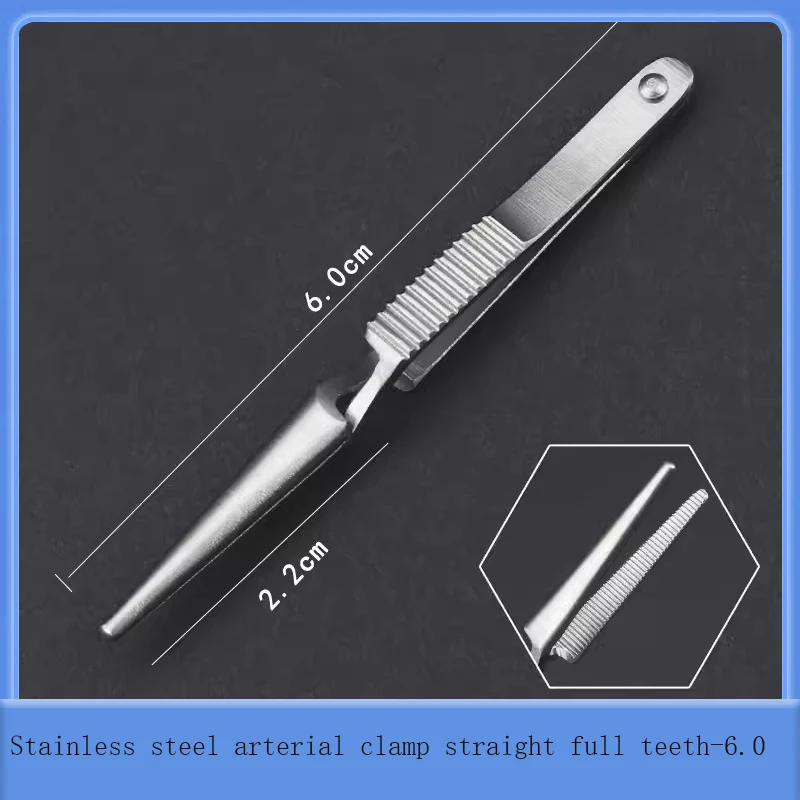 Venous clamp stainless steel artery hemostatic clamp closure device straight full-tooth curved full-tooth plastic surgery