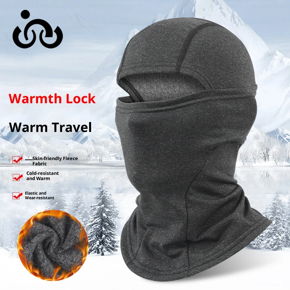 

Fleece Lined Windproof Balaclava, Cold Weather Face Cover Mask, Breathable Thermal Hood for Snowboard, Skiing Hiking, Motorcycle