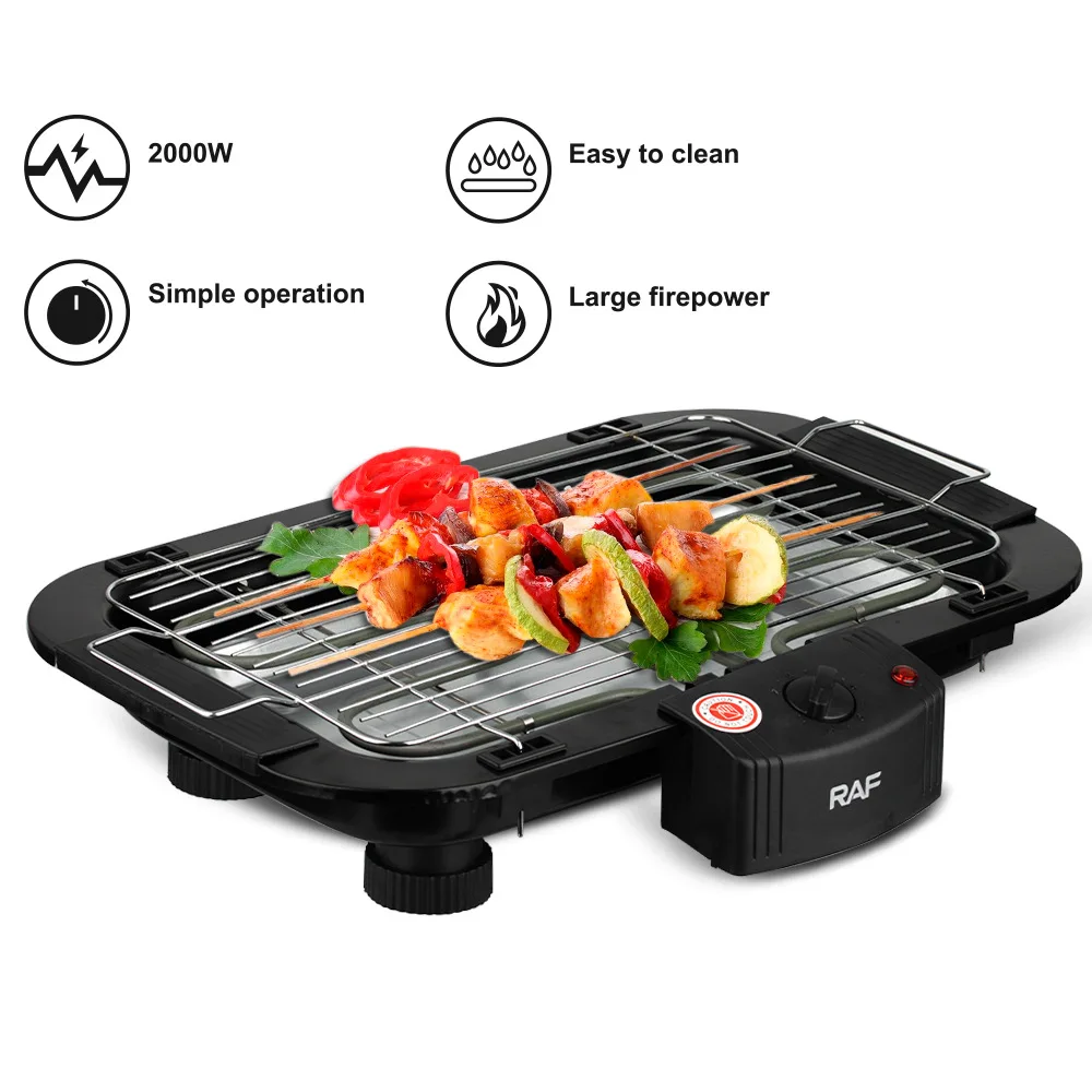 Electric Grill Rotary Oven Cooking Easy to Use Skewer Machine 2000W Fire Power Appliances Kitchen Home