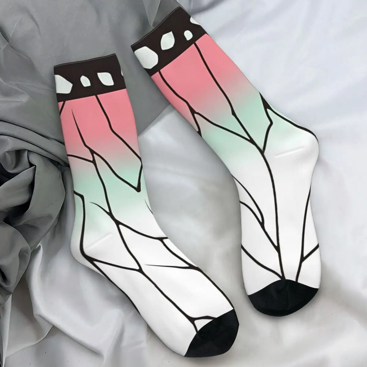 Demoned Slayered Socks meme Funny Stockings Winter Non Slip Men's Socks Soft Breathable Graphic Skateboard Socks