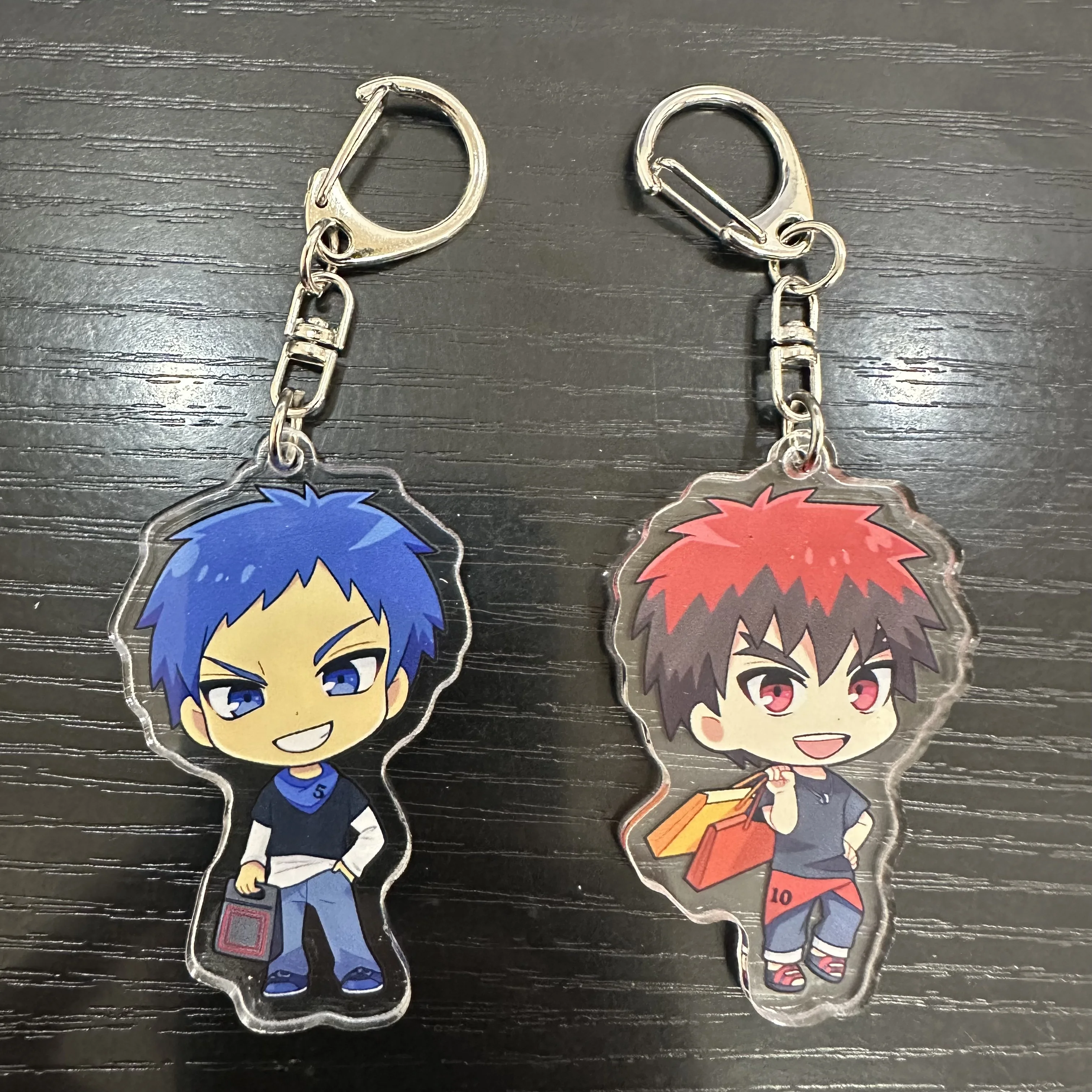 6CM Anime Kuroko's Basketball Figures Kagami Taiga Aomine Daiki Kuroko Tetsuya Cosplay Acrylic Key Chains Fans Christmas Gifts