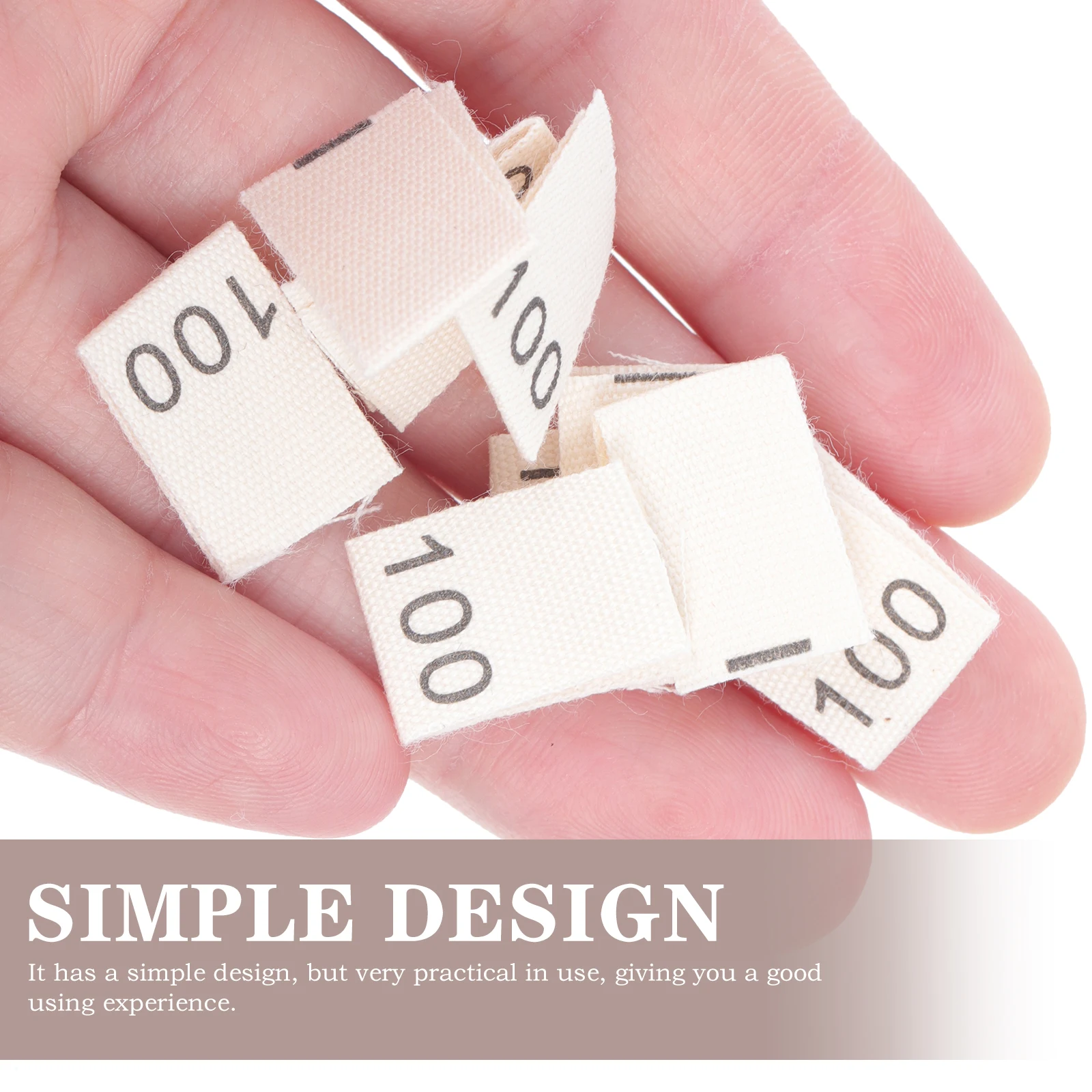 

200 Pcs 's Clothing Size Mark Number Clothes Labels Woven Sewing Tags Garment Cotton