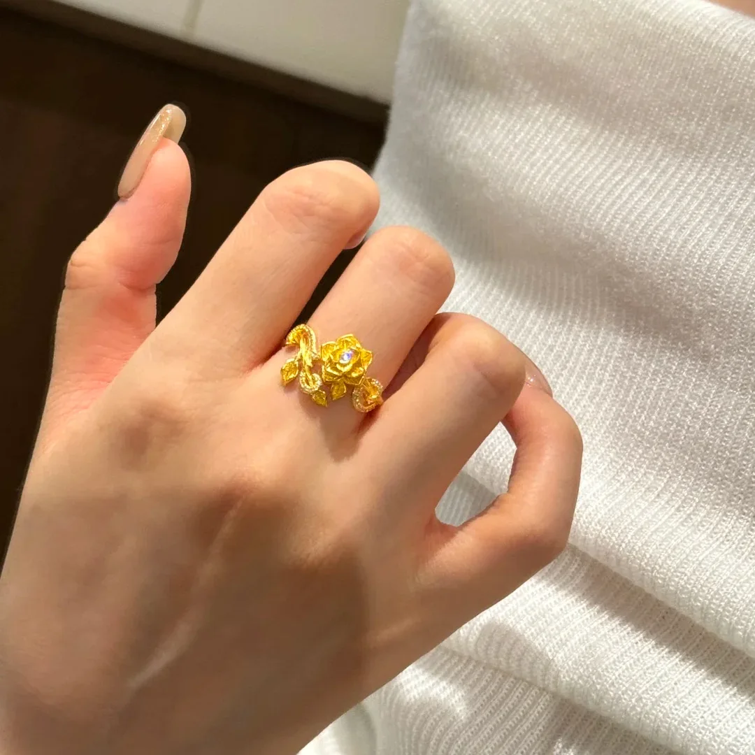 

Оригинальные открытые кольца из 18-каратного золота с бриллиантами для женщин, свадебные украшения для помолвки, элегантное кольцо в подарок для девочек