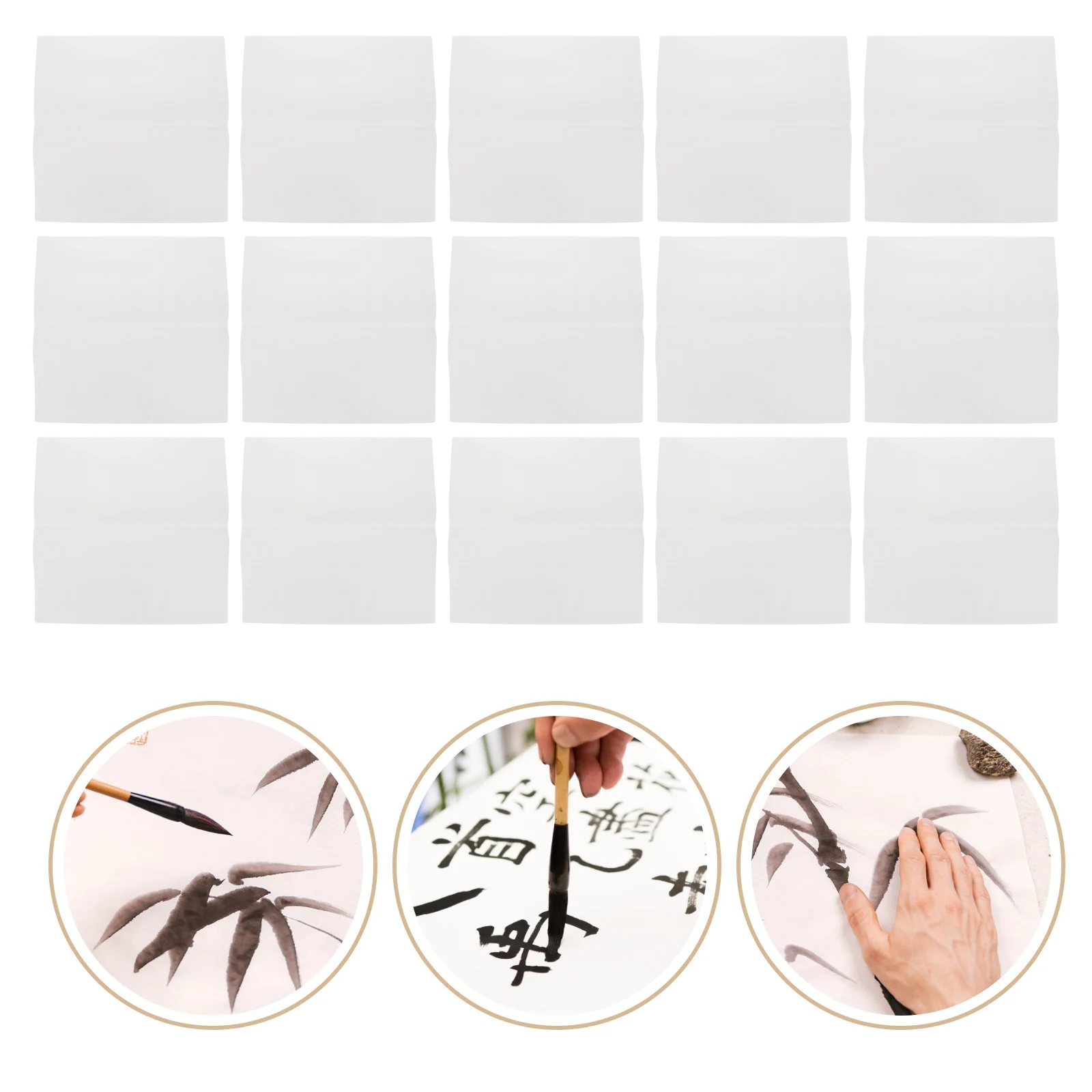 

100Pcs Calligraphy Painting Paper Chinese Xuan Rice Paper for Writing Traditional Calligraphy Drawing Art Sheets