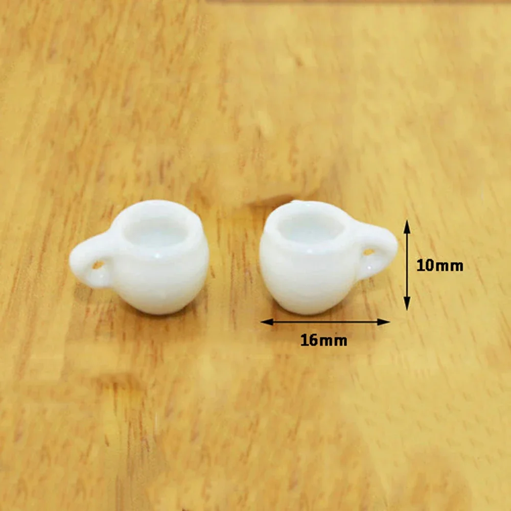 4 Stuks 1/12 Poppenhuis Miniatuur Keramische Theekop Mini Koffie Water Cup Model Speelgoed Voor Poppenhuis Accessoires Decoratie Ob11 Bjd