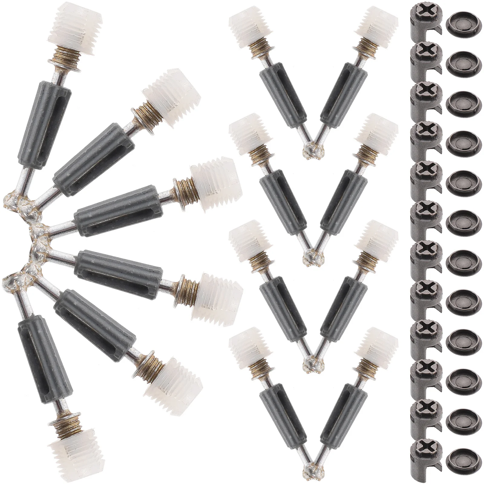 

100Sets Quick Connect Rods Furniture Fittings Cam Lock Metal Connectors Furniture Cabinet Wardrobe Fixing Parts Replacement Kit