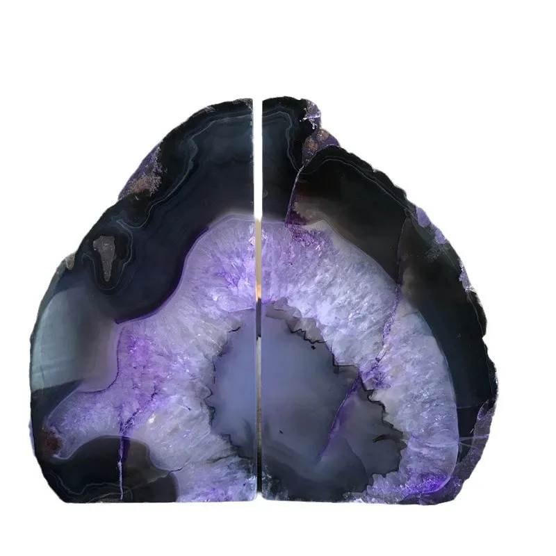 

Natural agate stone book study soft decoration ornament
