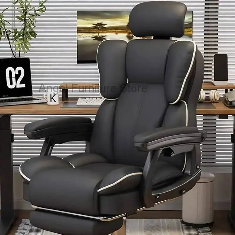 Cadeira de Escritório Ergonômica com Apoio de Braço e Suporte para Costas, Cadeira Giratória para Jogos, Cadeira de Computador, Móveis para Casa