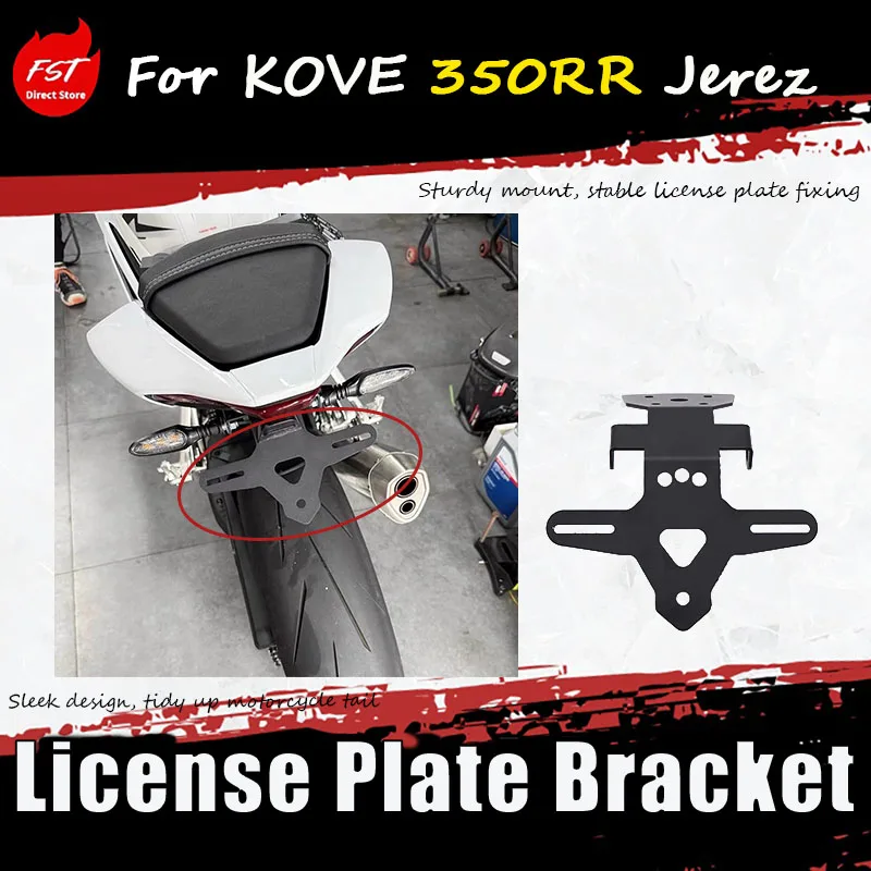 

For KOVE 350RR Jerez Modified Accessories Short Tail License Plate Bracket Stainless Steel License Plate Bracket