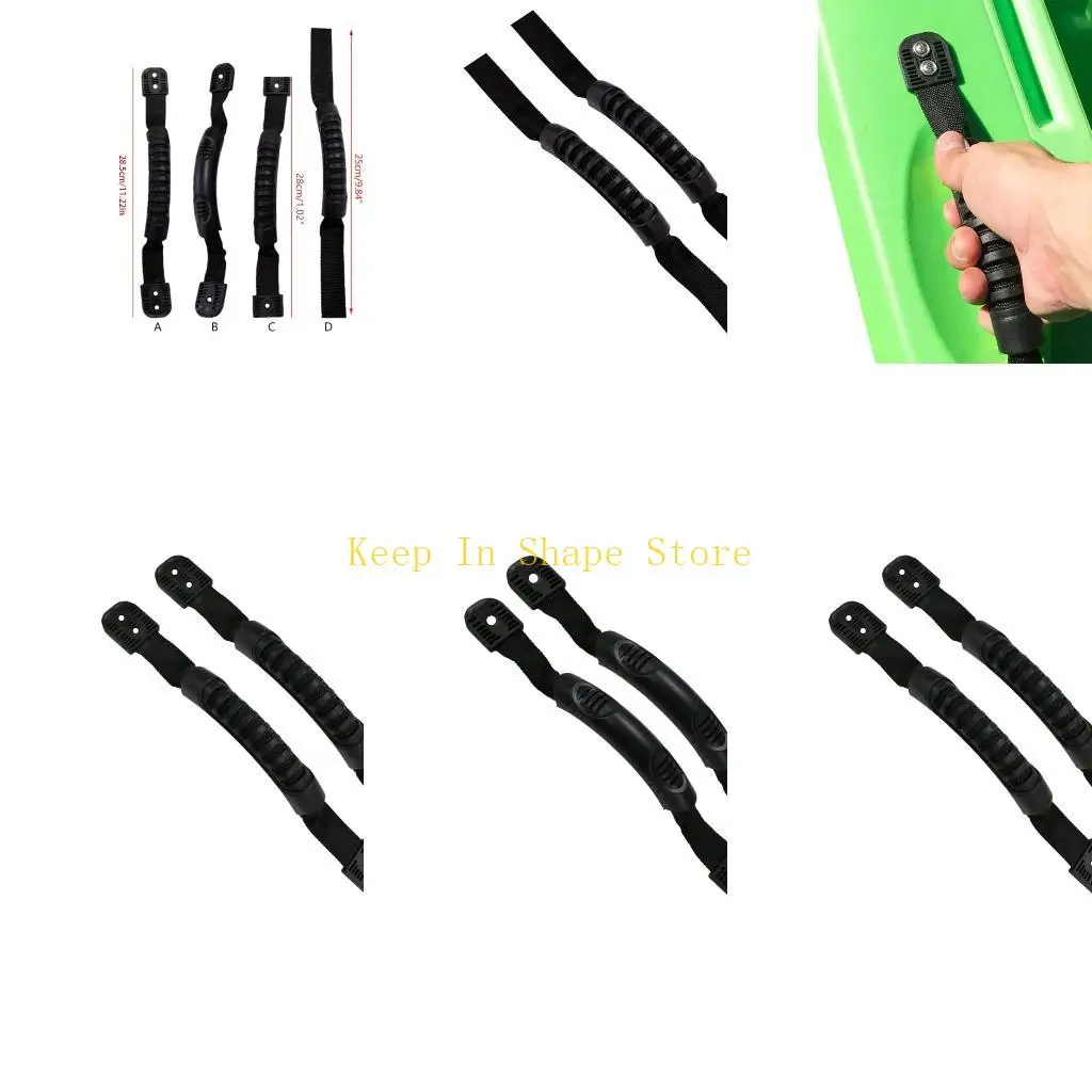 U1JC 2x Kayak Carry Handles, Side Mount Kayak Handles, Kayak Carry Replacement Handles with Plastic Buckle for Kayak Paddle