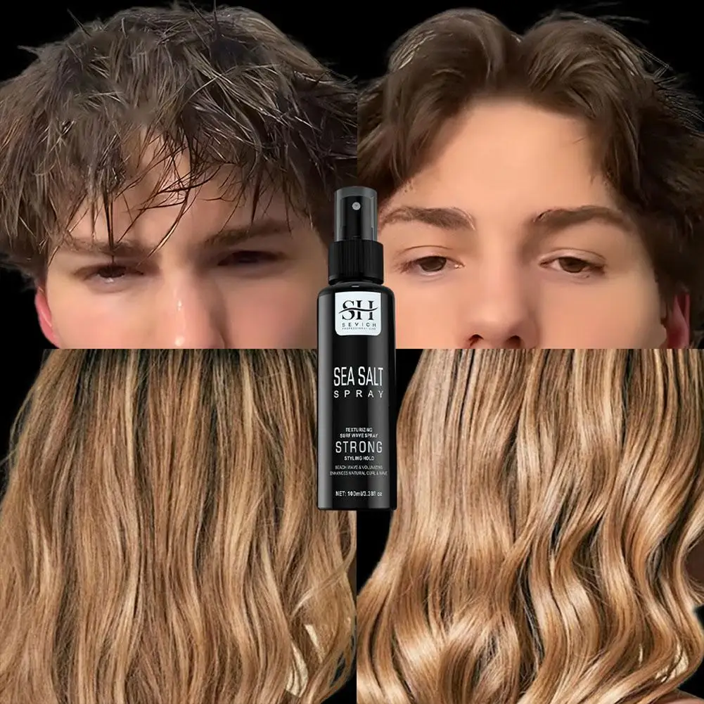 100ml Natural Sea Salt Hair Styling Spray Adds Instant Volume Degreasing Matte Texture Thickening Hair Styling For Men Wome