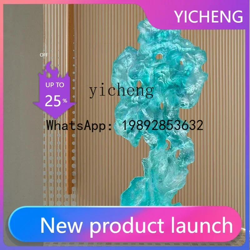 

BB Transparent resin large floor-to-ceiling Taihu stone ornament soft decoration crystal sculpture