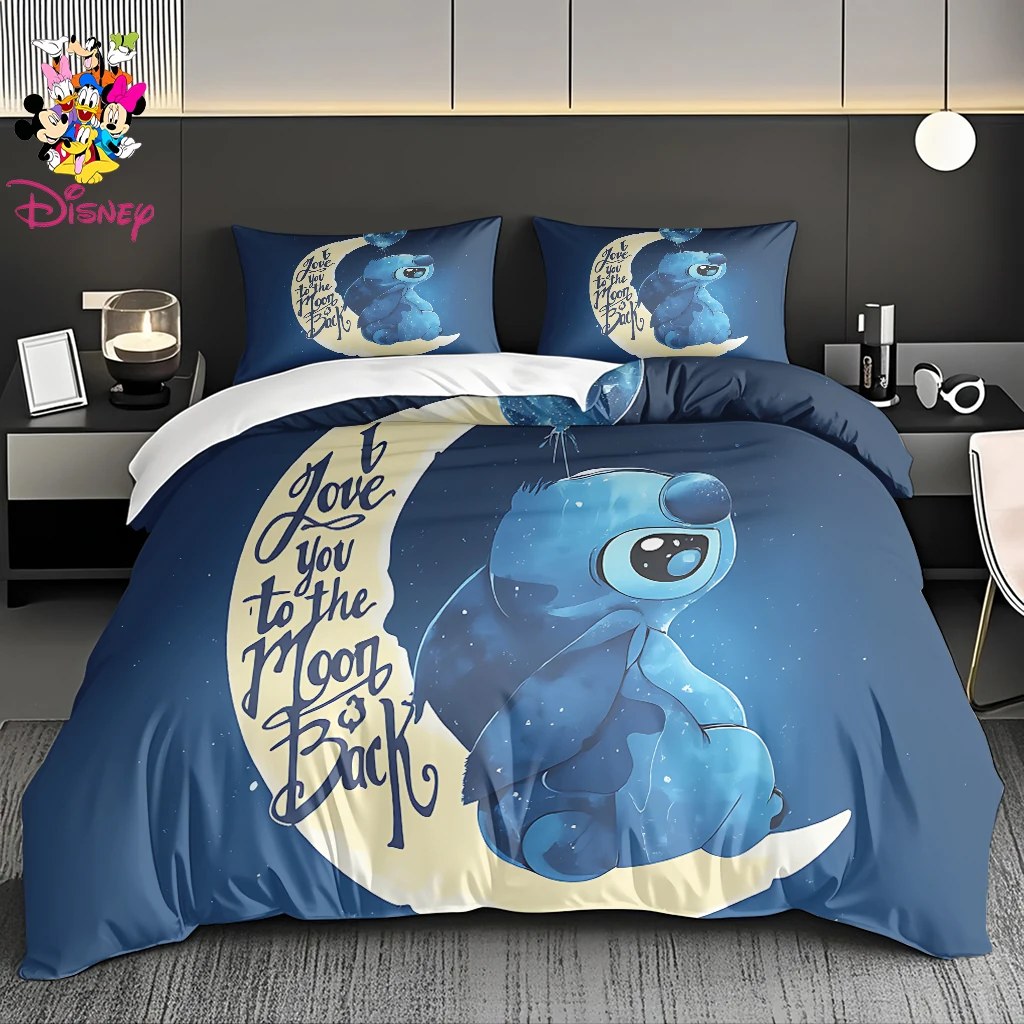 Juego de funda nórdica Disney Stitch y Mickey sin relleno, moderno y cómodo, perfecto para dormitorios familiares, 2/3 Uds.