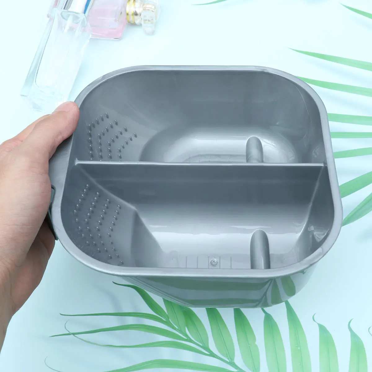 وعاء الصباغة مقبض طويل مقياس واضح نقاط مقعرة سهلة التنظيف صالون المهنية لتقوم بها بنفسك استخدام وعاء خلط أدوات الصباغة #5