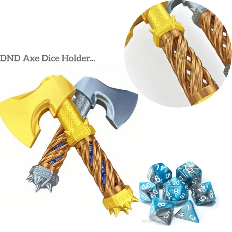 

Держатель для игральных костей DND в форме топора, 1 шт., аксессуар для настольных игр, дополнение для веселых ролевых игр, добавит интересности в ваш набор для ролевых игр.