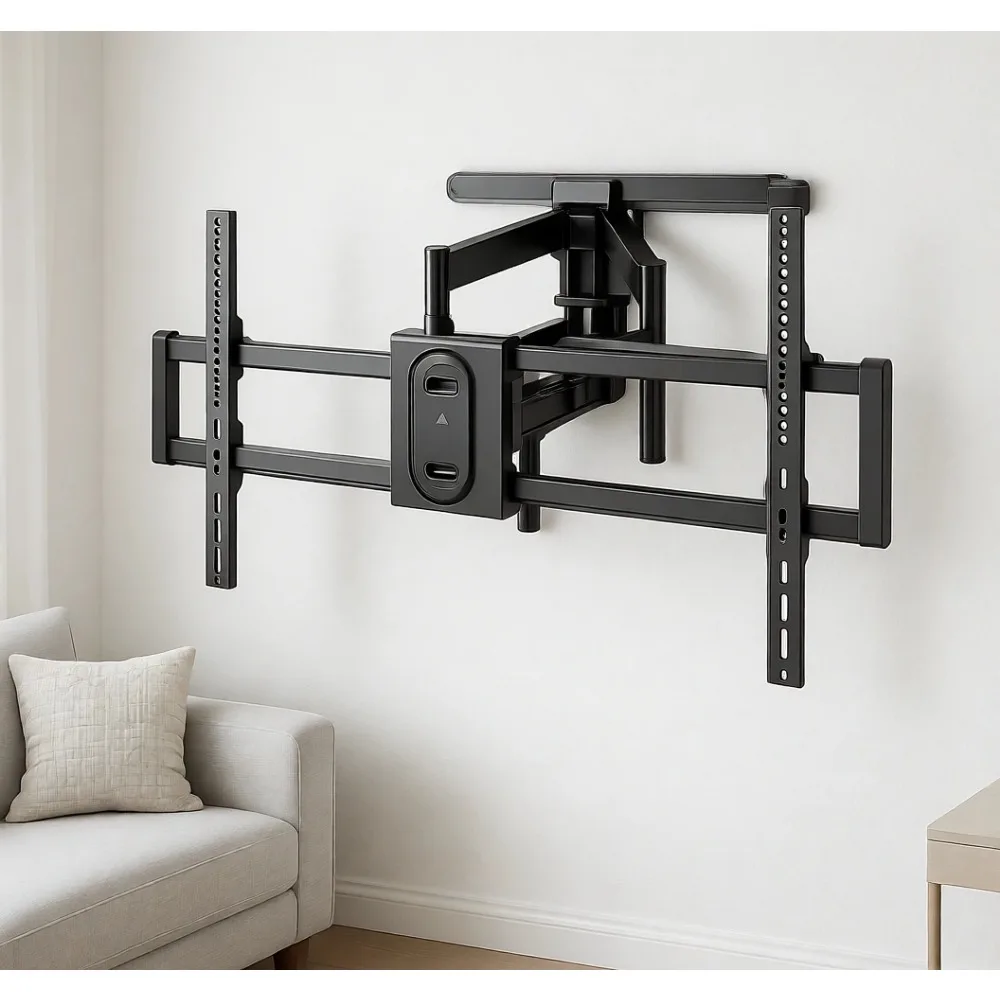 

Надежное полноповоротное крепление для телевизора 43-100 дюймов, предварительно собранные, безинструментальная установка, наклон/поворот, совместимость с VESA 800x600, выдерживает до 150 фунтов.