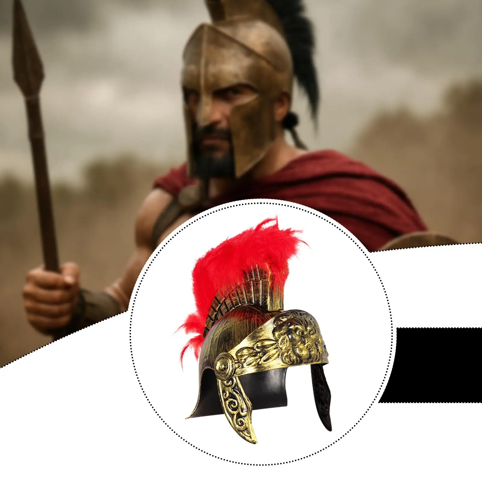 Medieval Roman Knight Helmet Ancient Greek Sparta Warrior Costume Headwear Adult Men Armour Cosplay European Hat Home Decor
