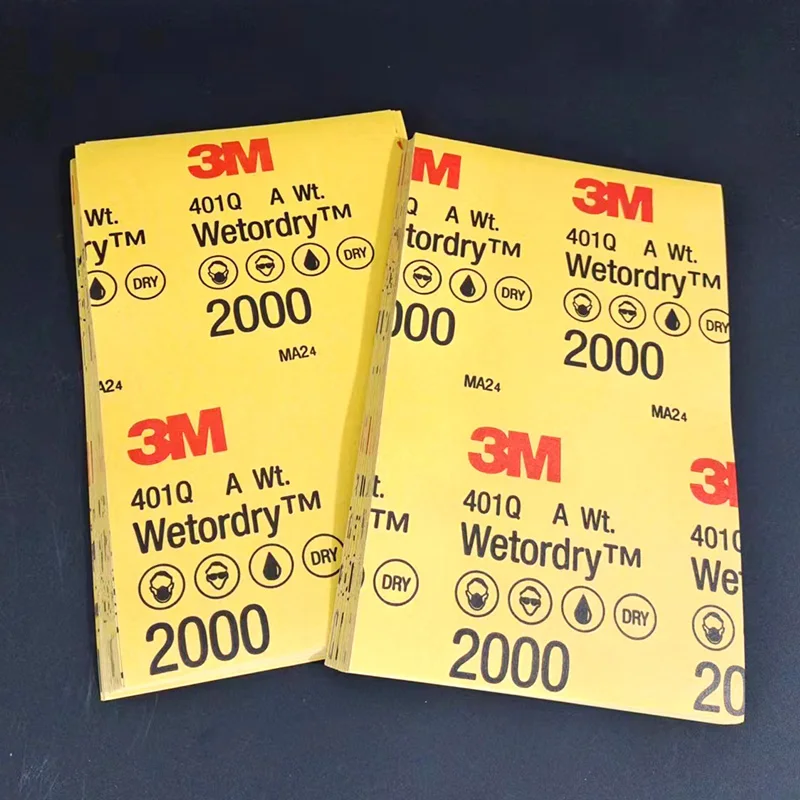 3M401q Beauty Sandpaper P2000 Mesh Polishing Sandpaper Auto Finish Polishing  Water Sandpaper Sand