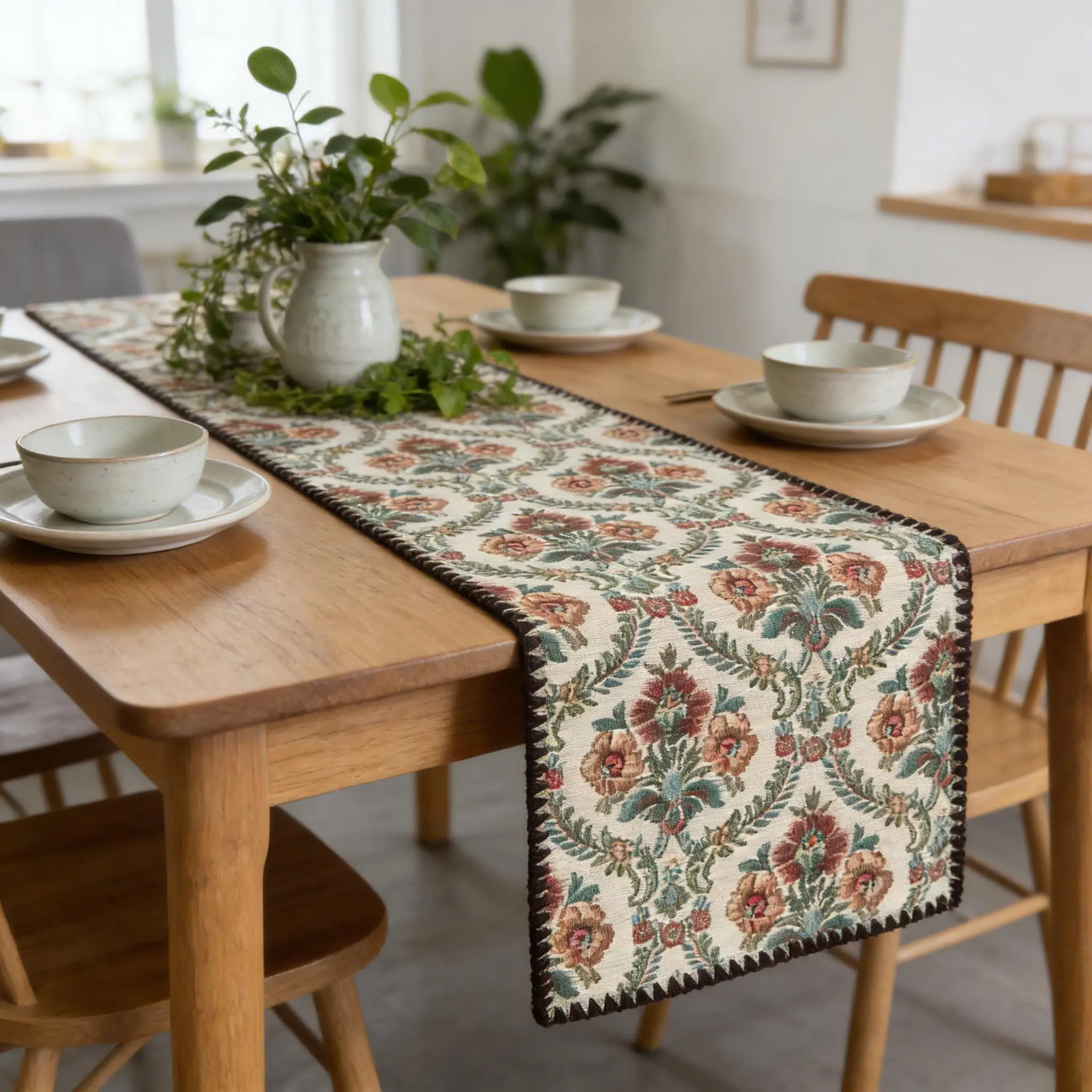 Table Runner Coffee Table Runner Cotton Table Runner, Practical Table Runner for Dining Table, TV Cabinet and Center Table