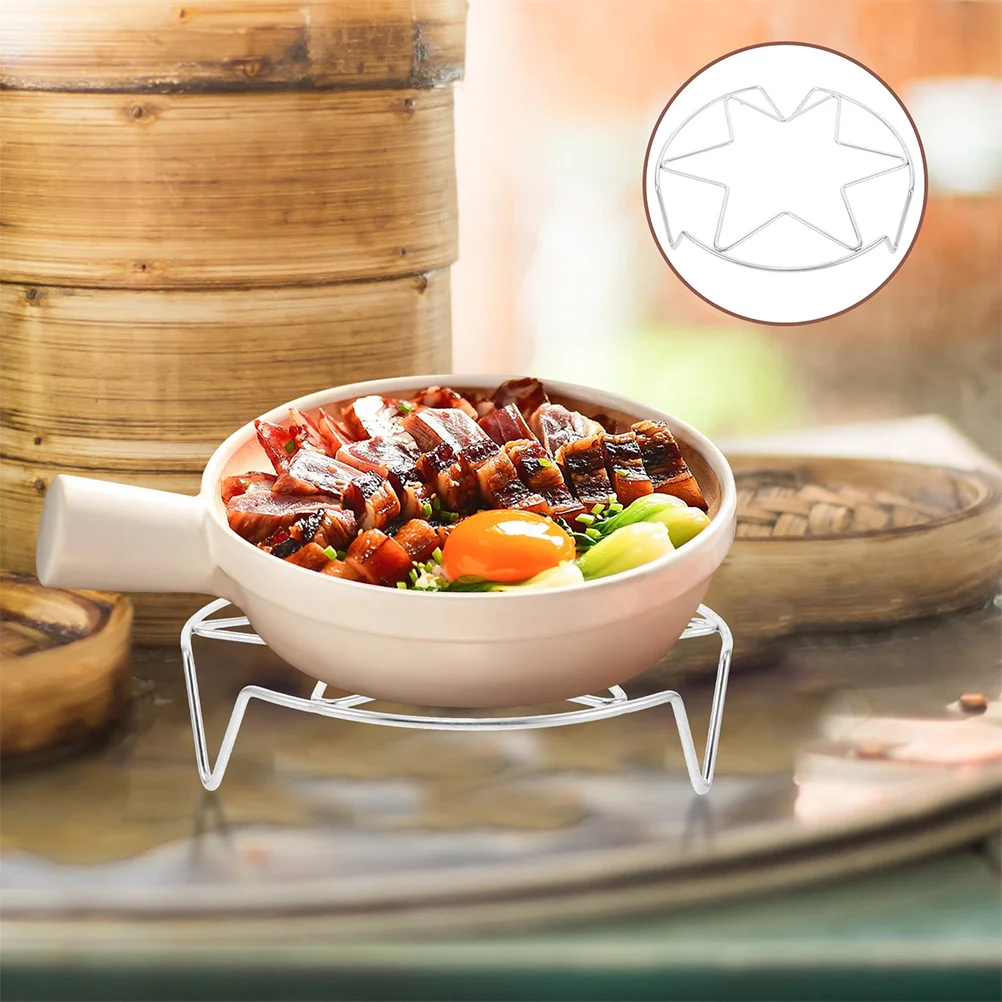 

Round Stainless Steel Steaming Rack 22cm High Footed Cooking Rack for Pressure Cooker Air Fryer Baking Steamer Basket Insert