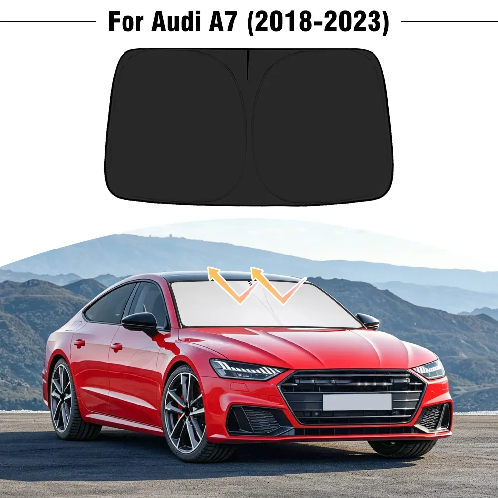 For Audi A7 2018-2023 Car Windshield Sunshade Cover Front Window Sun Shade Visor UV Protection Reflective Accessories