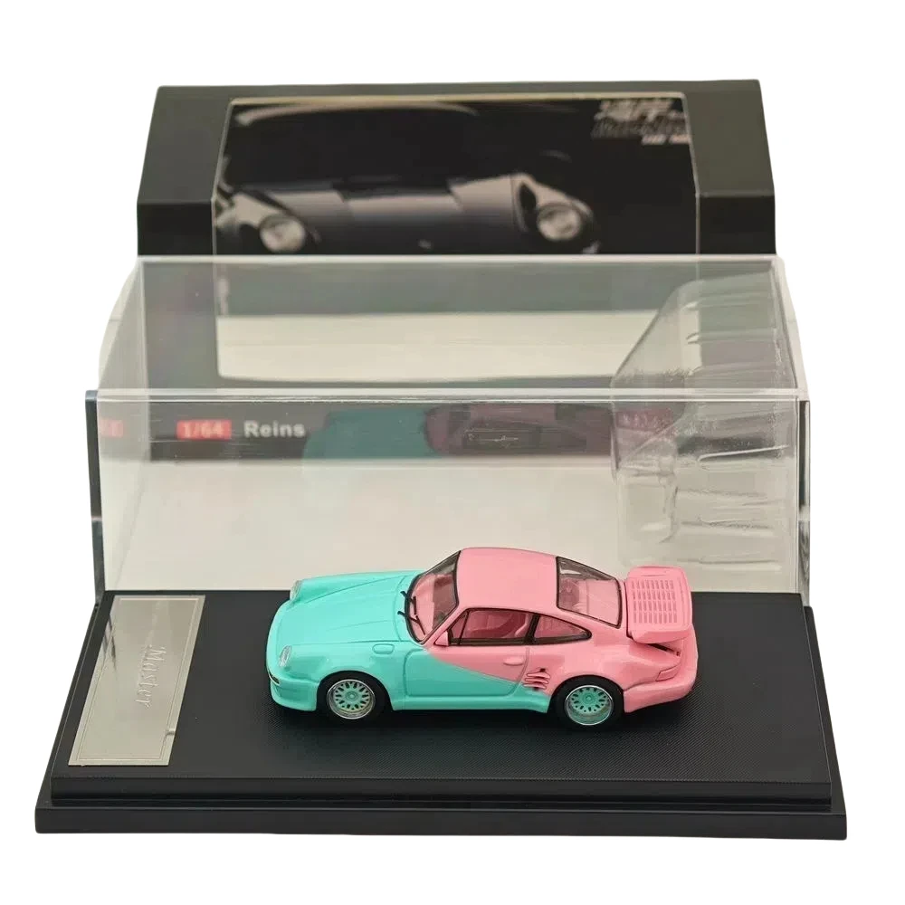 Modelo de exhibición coleccionable 1:64 930 911 Turbo Black Bird motor de cubierta abierta modelo de coche fundido a presión, 14+, para colección y regalo