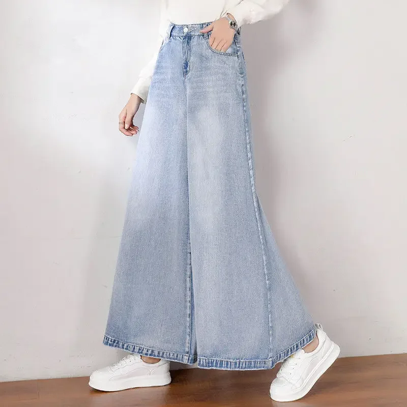 Korean Fashion Jean Baggy Jeans Women Wide Leg of Pants High Waisted Trousers Vintage Clothing Woman Clothes Streetwear Y2k Pant