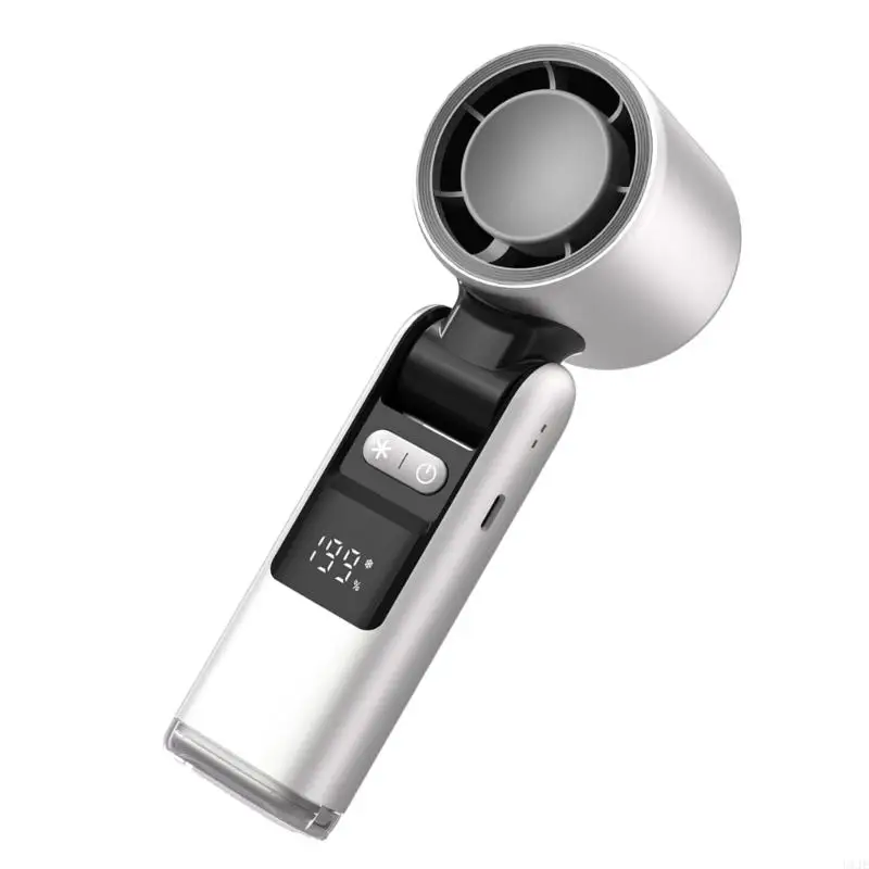 u1je في الهواء الطلق مروحة محمولة محمولة معاد شحنها منفاخ الهواء اللاسلكي القابل للطي 4000 مللي أمبير في الساعة