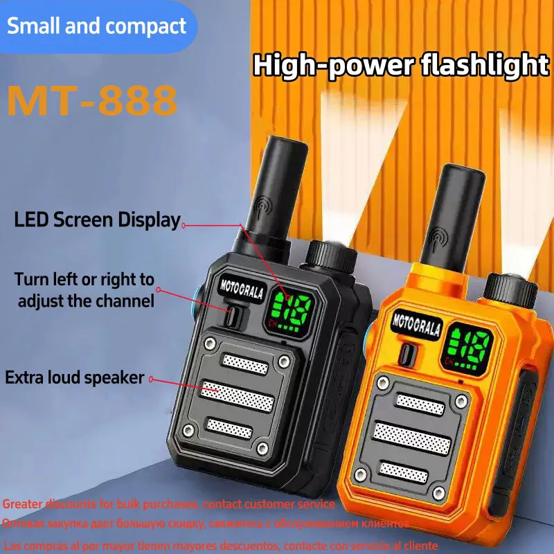 جهاز اتصال لاسلكي صغير للتخييم 2025 جديد طويل المدى عالي الطاقة UHF اتجاهين راديو مطابق مع جهاز إرسال واستقبال Baofeng المحمول في الهواء الطلق