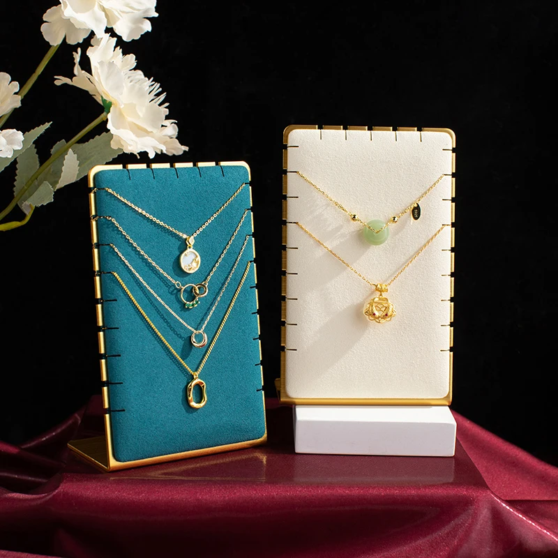 

Velvet Metal Necklace Holder Pendant Show Shelf