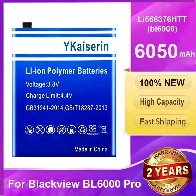 

Hardwearing For Blackview BL6000 Pro Li566376htt Good Low-Temperature Performance 6050Mah Mobile Phone Battery