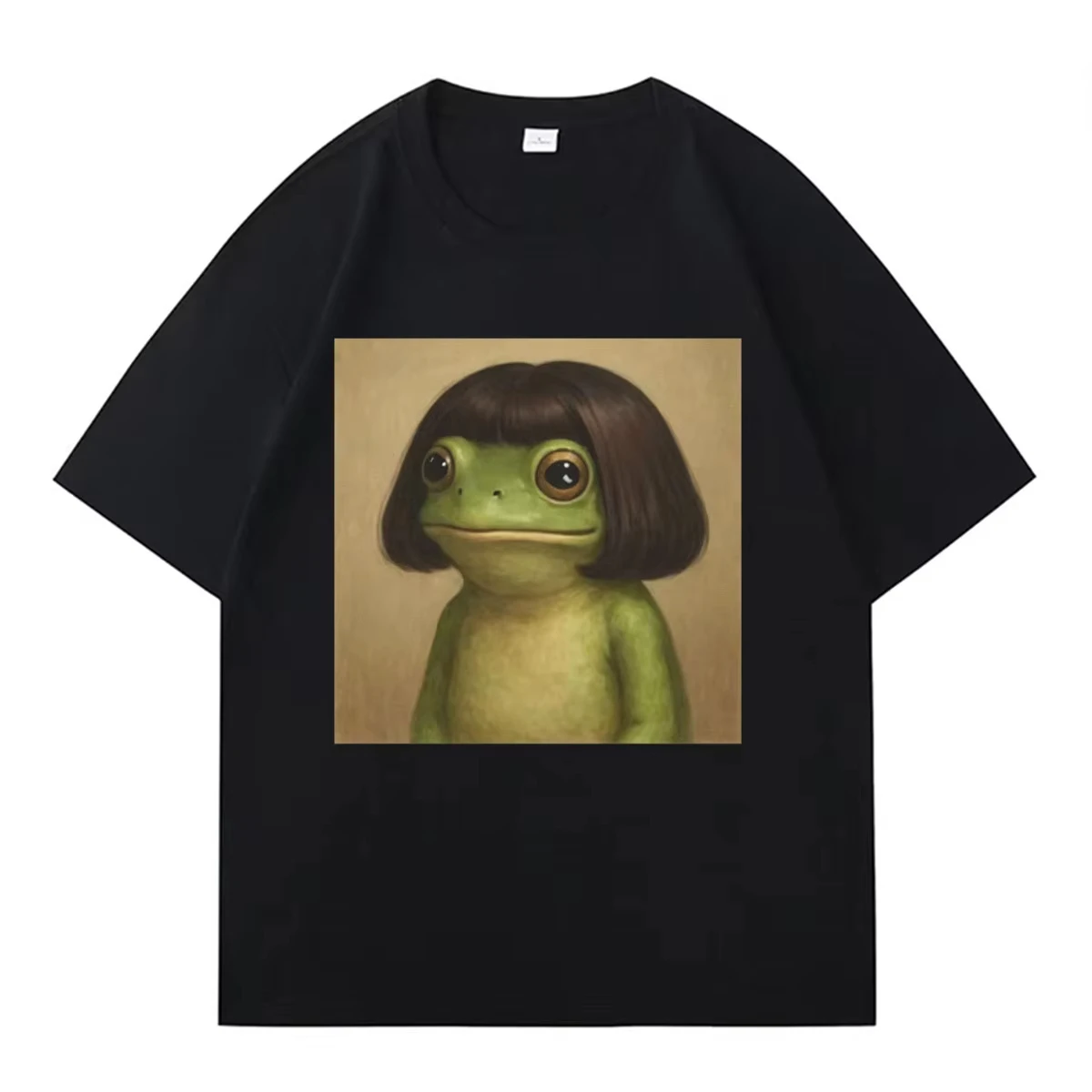 Funny Frog Graphic Print Y2K T Shirts Mens Summer Gothic Pop Casual Fashion Tops Women Harajuku Short Sleeve T-shirts Teenagers