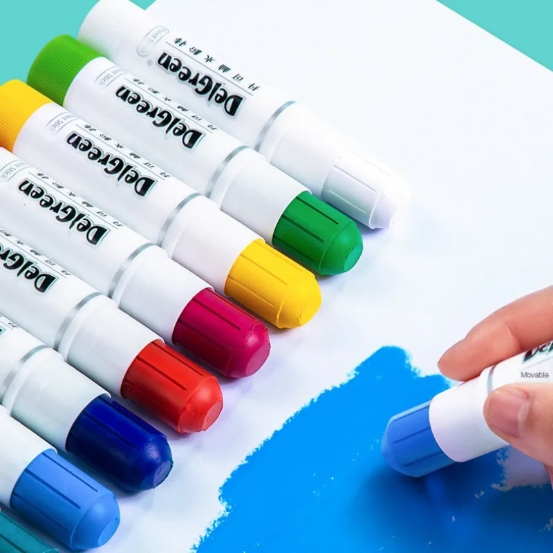 12/18/24 Color Macaron Crayons For Kids Solid Gouache Stick Rotating Water-Soluble Children's Crayon Artist Grade DIY Graffiti