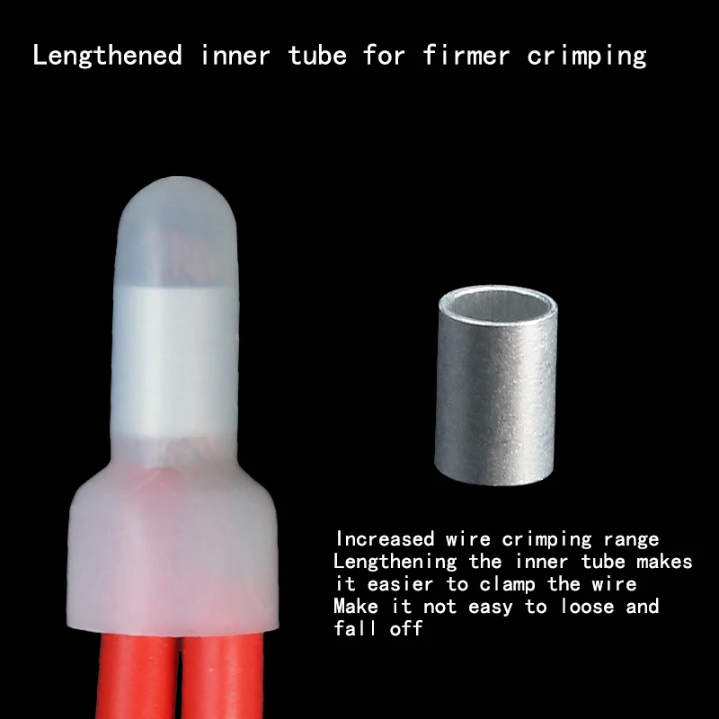 120 Pcs Closed End Crimp Connectors, 22-16/16-14/12-10 Gauge Crimp Cap Kit, Nylon Insulated Closed End Crimp Terminals Connector