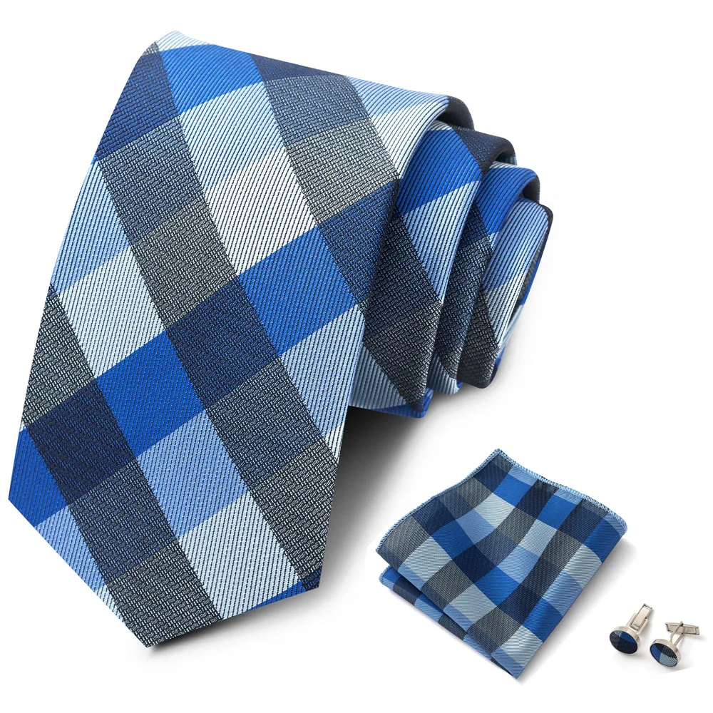 Luxusmarke, 8 cm, Krawatten-Einschubtaschentücher und Manschettenknöpfe-Set für Herren, goldenes Paisley-Muster, Geburtstagsgeschenk, Krawatten- und Anzugaccessoires, passend für Partys. – Detail 14