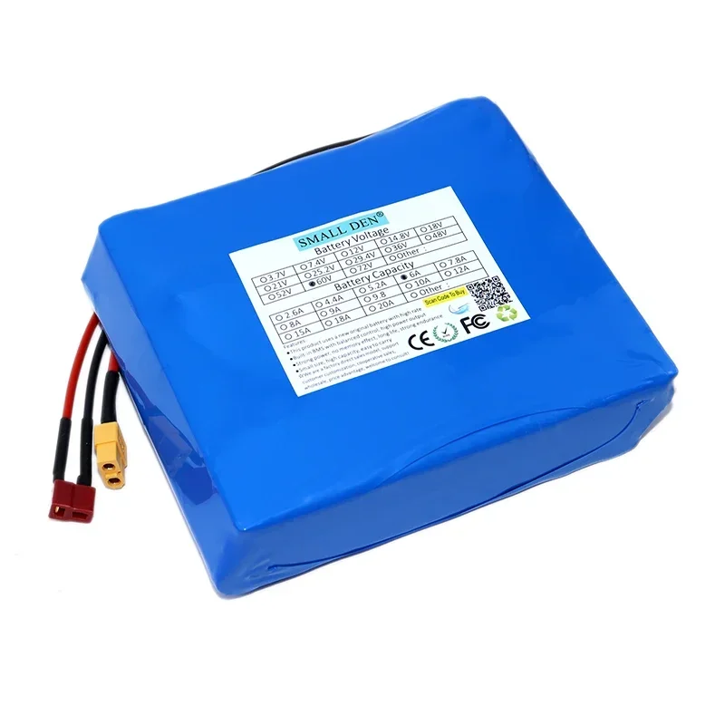 60V 4.4Ah 5.2Ah 6Ah 6.8Ah 18650 Lithium battery pack 16S2P 264WH 312WH 360W 408WH For Electric Unicycle Self Balance Scooter BMS