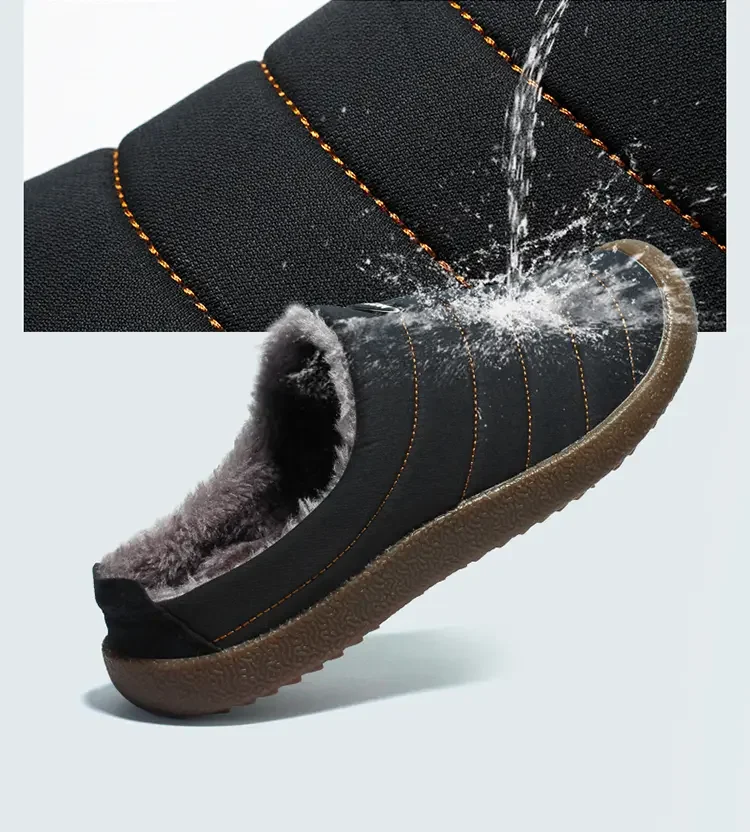 Men's Winter Warm Cotton Mop with Soft Sole and Thick Cotton Winter Boots, Indoor and Outdoor Couple's New 2025 Casual Shoes