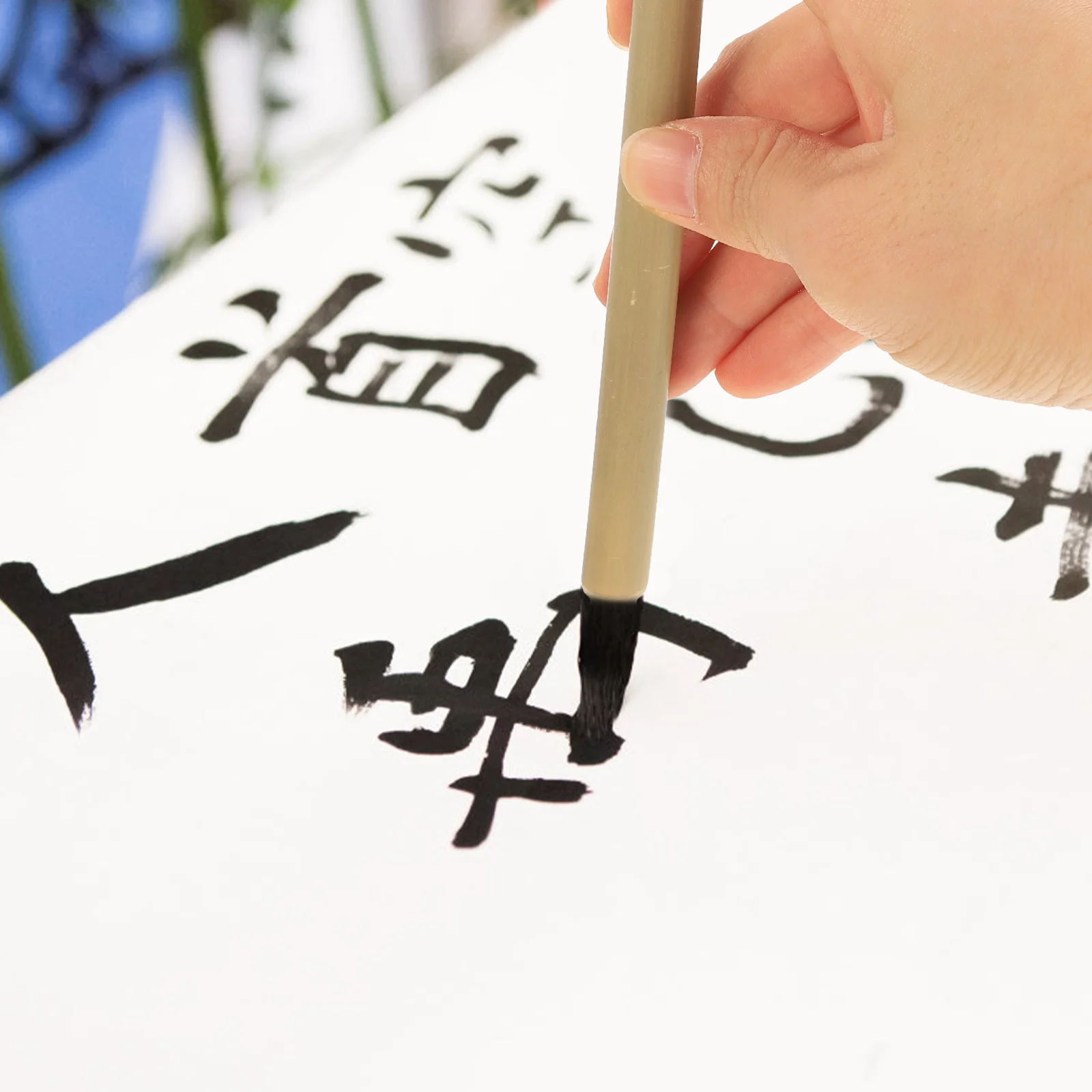 

Calligraphy Line Brush Chinese Painting Set Kanji Brushes Art Pen Beginner Wood