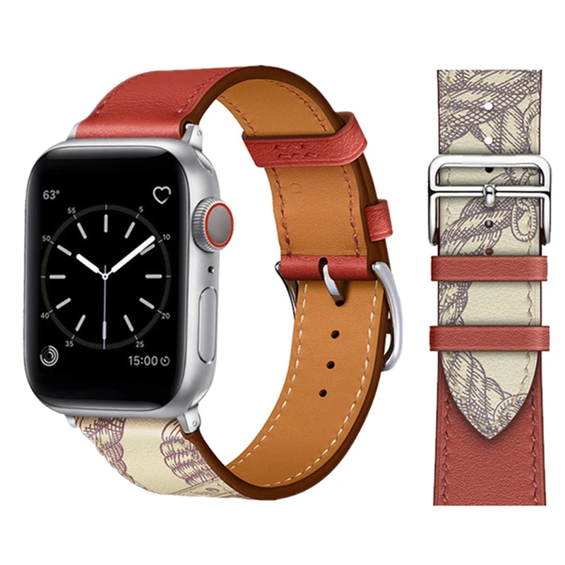 Leather strap for Apple watch band 49mm 44mm 45mm 42mm 41mm 40mm 38mm Single tour bracelet iWatch series 4 5 6 SE 7 8 Ultra band