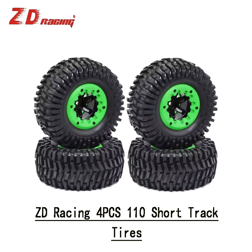 ZD Racing 4 pièces 110 pneus à chenilles courtes avec anneaux tout-terrain pour les amateurs de camions à chenilles courtes modèle 727