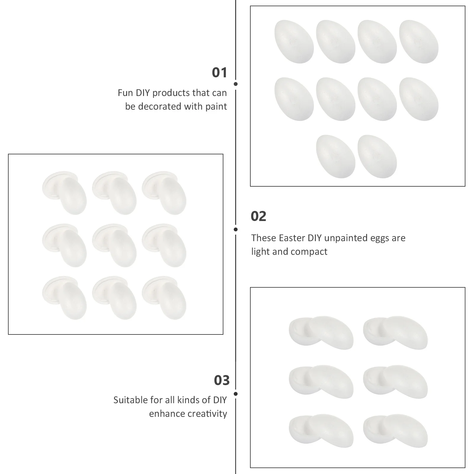 10 قطع من زينة عيد الفصح المعلقة، بيض فوم مجوف، مجموعة أنشطة فنية للأطفال، خفيفة الوزن ومحمولة لتزيين المهرجانات