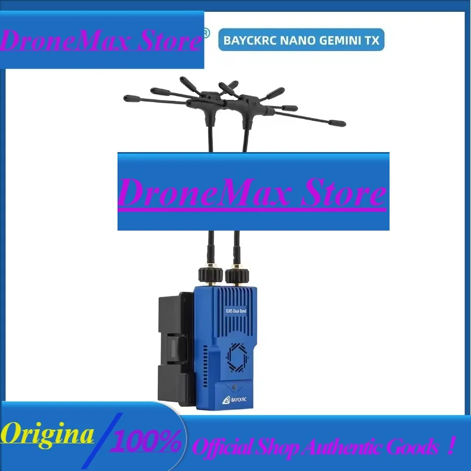 DroMaBAYCK Nano Dual Band TX Module 915MHz/2.4GHz ELRS 1W RF Modules Dual/Single Antenna Built-in Cooling Fan For RC FPV Drone