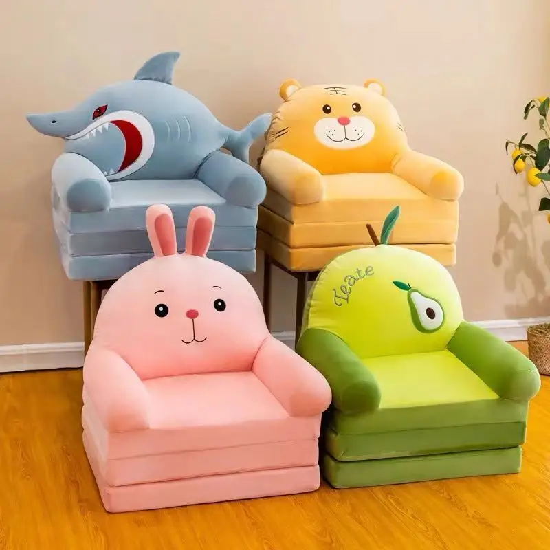 Cblah Sofas Children Sofa Cute Cartoon Lazy Folding Small Sofa Bed Girl Princess Baby Toddler Dual-purpose Child Seat All sofas