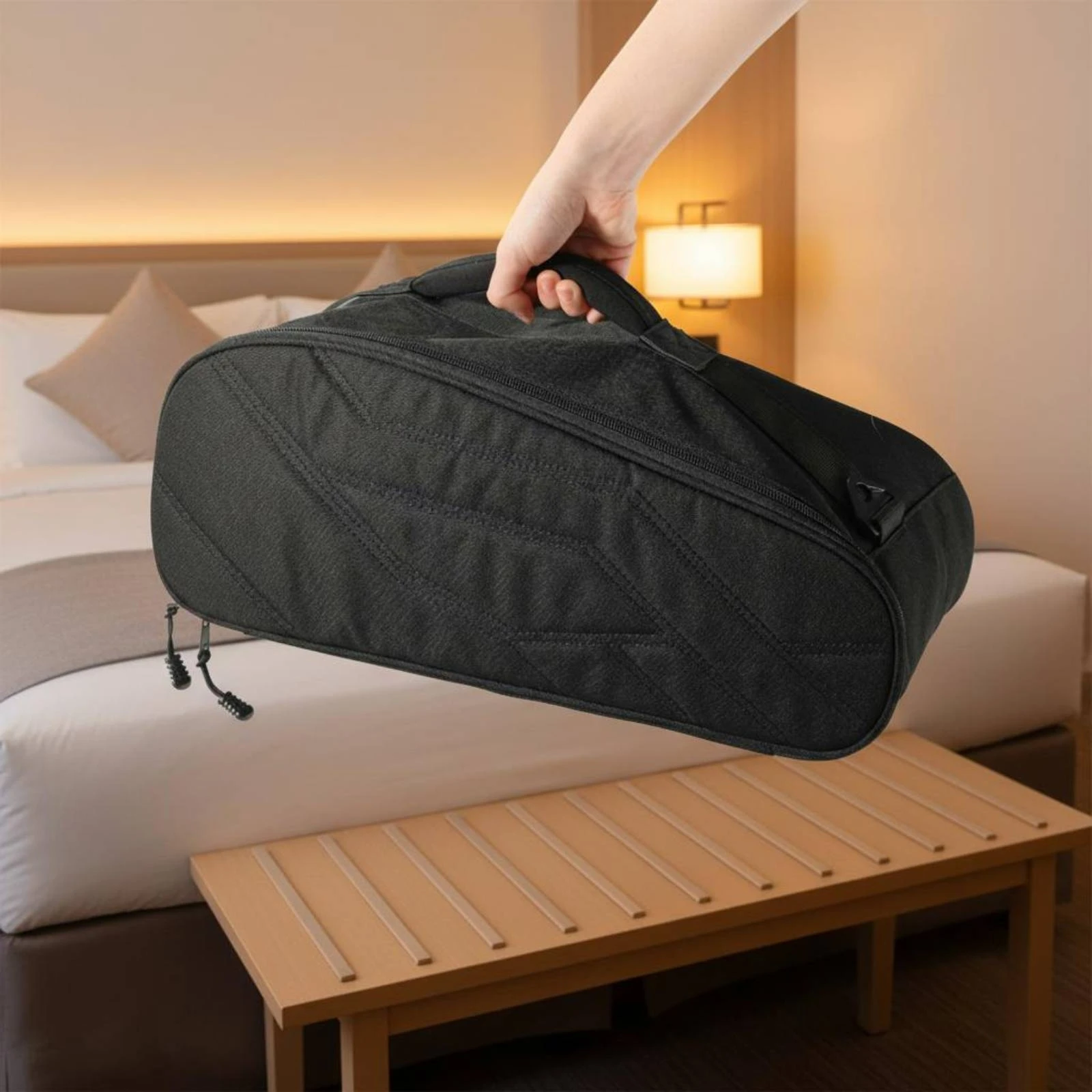 2 Pieces Motorcycle Saddlebag Soft Inner Soft Durable Lining Bike Side Luggage Bag Motorbike Side Bag Reinforced Padded Handle