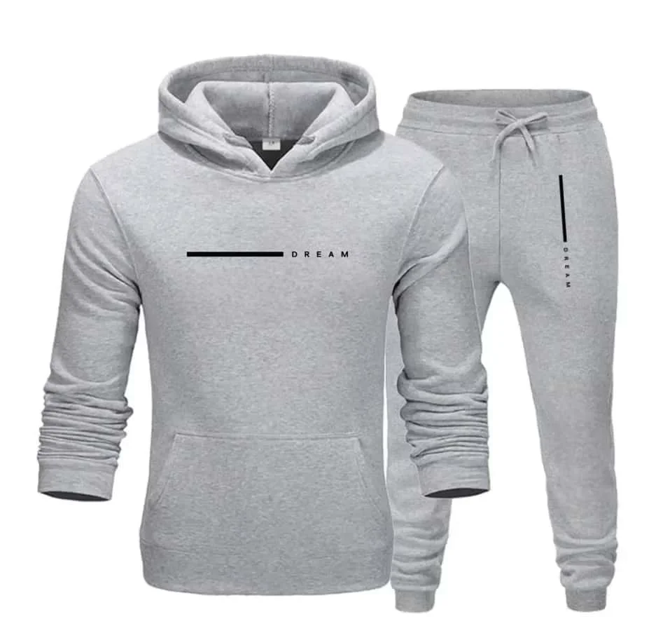 

Осенне-зимний комплект мужских толстовок — спортивная одежда на открытом воздухе с буквенным принтом «DREAM», подходит в подарок друзьям, мужская мода