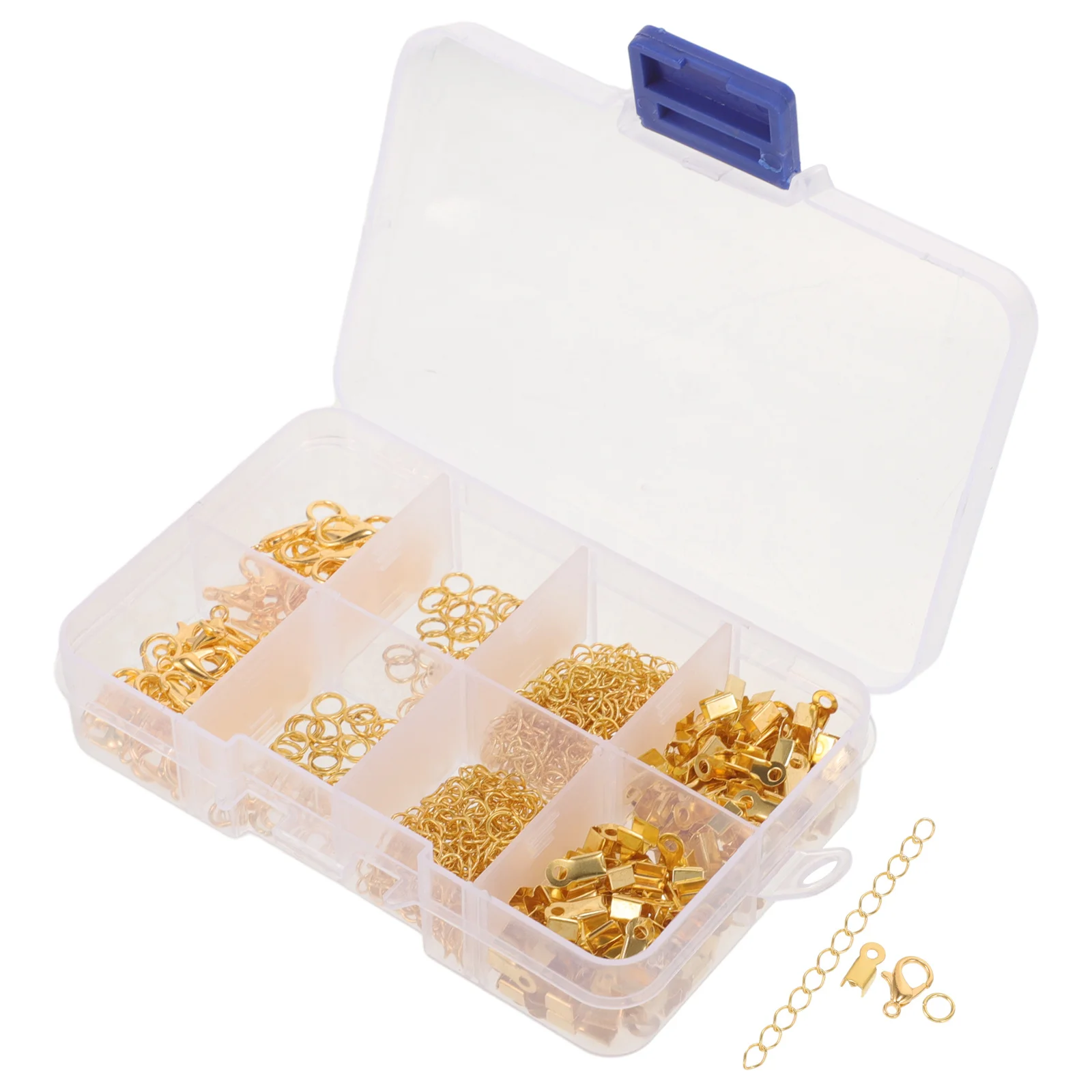 1 Set Jewelry Clasps Kit Iron Material Rustproof Durable Lobster Buckle For Diy Bracelet Necklace Craft Making Jump Rings Crimp